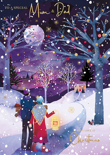 Words N Wishes 'To A Special Mum & Dad With Love' Christmas Card