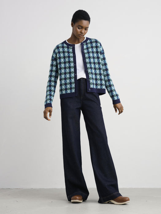 Seasalt Women's Kensa Cardigan In Circlet Maritime Emulsion