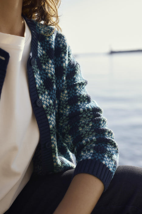 Seasalt Women's Kensa Cardigan In Circlet Maritime Emulsion