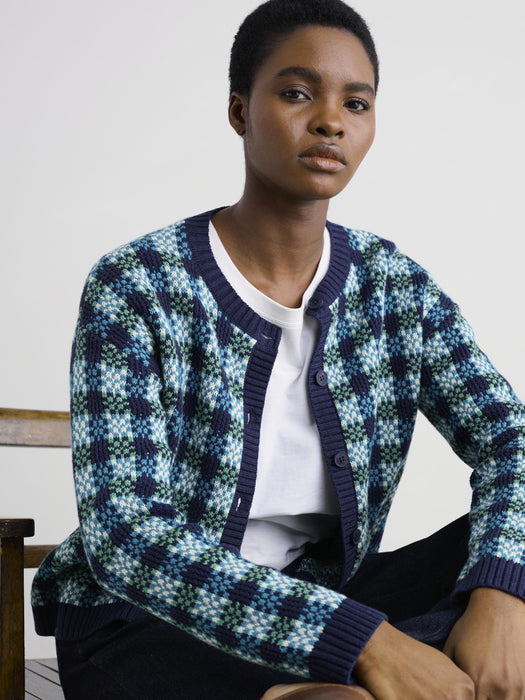 Seasalt Women's Kensa Cardigan In Circlet Maritime Emulsion