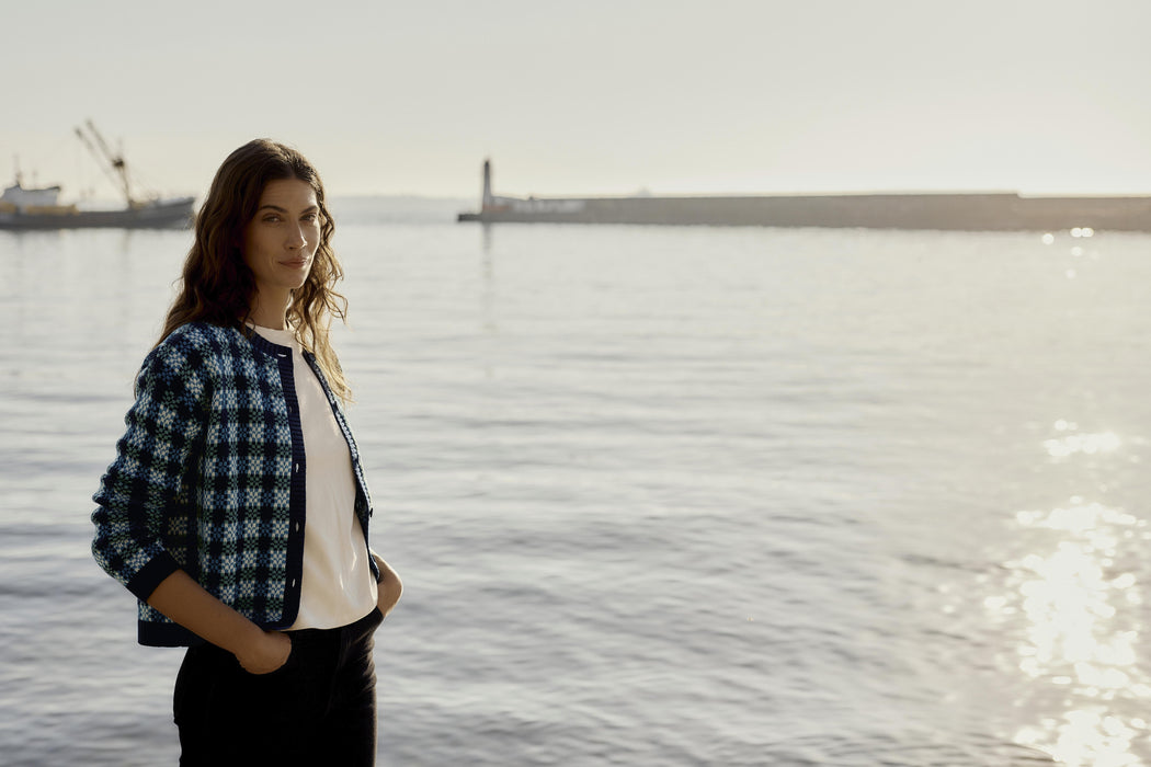 Seasalt Women's Kensa Cardigan In Circlet Maritime Emulsion