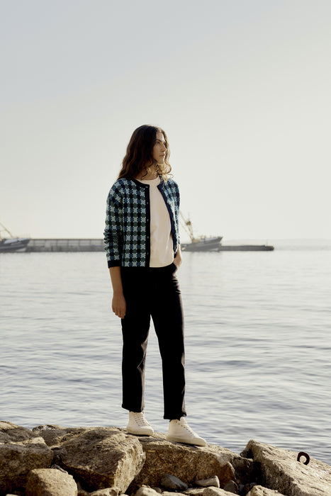 Seasalt Women's Kensa Cardigan In Circlet Maritime Emulsion