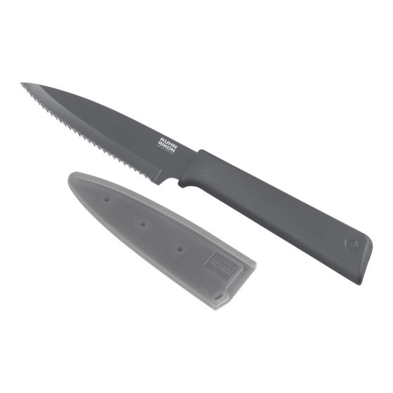 Kuhn Rikon Colori®+ Serrated Paring Knife Grey