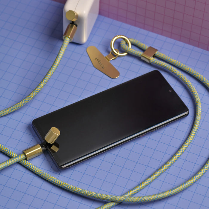 Kikkerland Inkerie Charge & Carry Phone Lanyard Blue