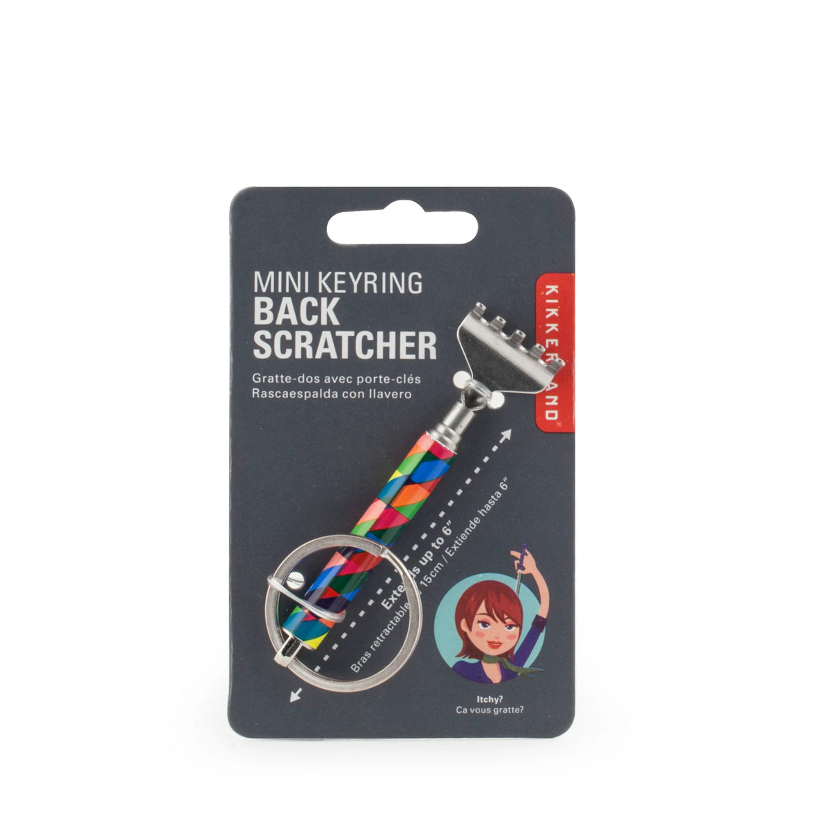 Kikkerland Keychain Pattern Mini Back Scratcher — Maple Gifts