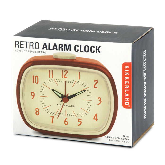 Kikkerland Red Retro Alarm Clock