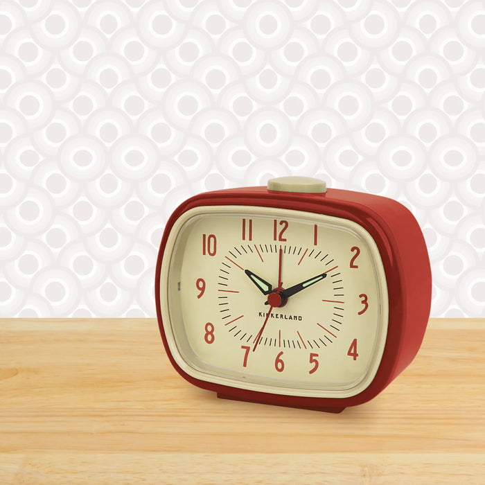 Kikkerland Red Retro Alarm Clock