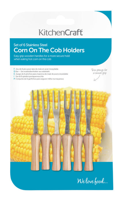 KitchenCraft Set of 6 Corn on the Cob Holders