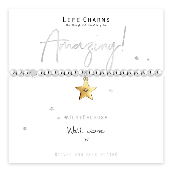 Life Charms Well Done Gold Star Bracelet