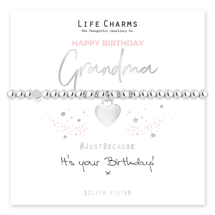 Life Charms Happy Birthday Grandma Bracelet