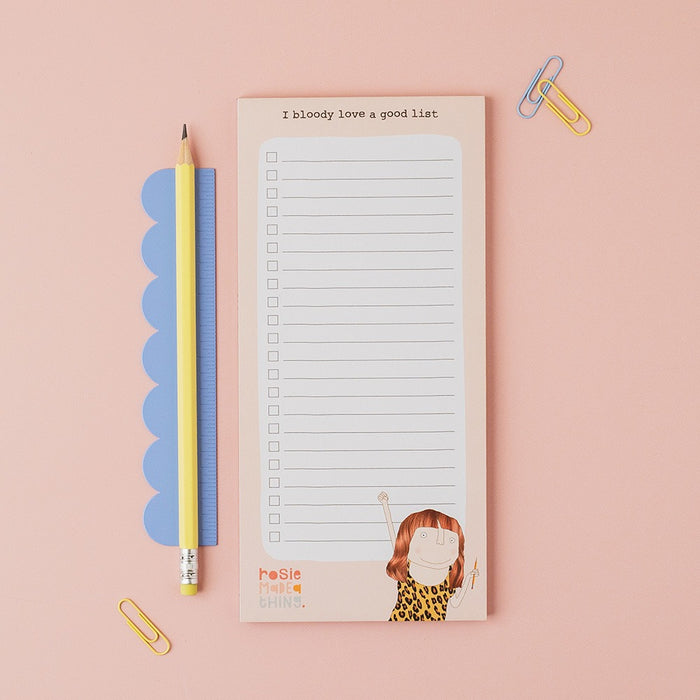 Rosie Made A Thing Listy Jot - Bloody Good