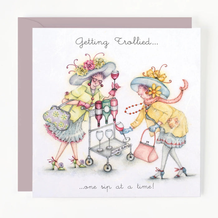 Berni Parker 'Getting Trollied' Birthday Card