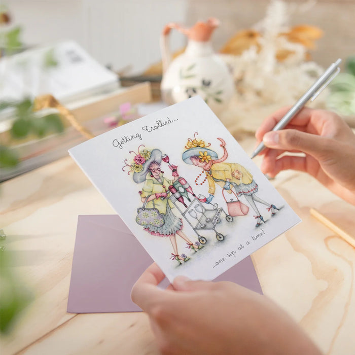 Berni Parker 'Getting Trollied' Birthday Card