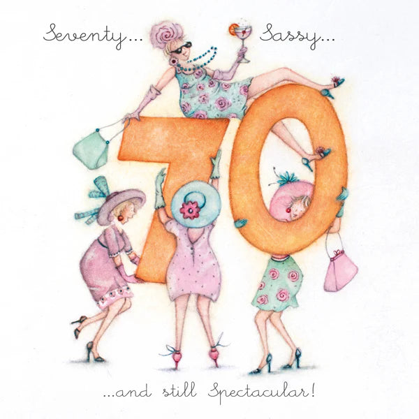 Berni Parker 'Sassy 70' Birthday Card