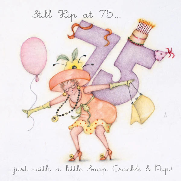 Berni Parker 'Still Hip at 75' Birthday Card