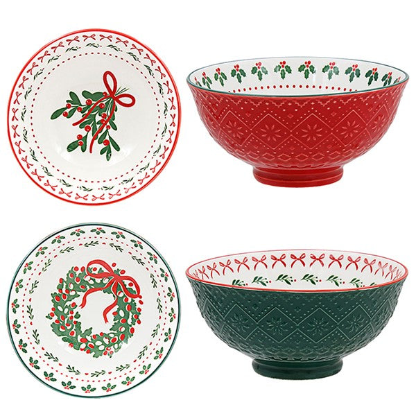 Christmas Mistletoe Ceramic Bowl Small
