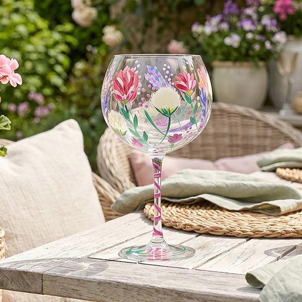 Hand Painted Hedgerow Gin Glass