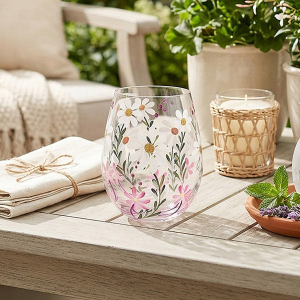 Hand Painted Handpainted Stemless Daisies