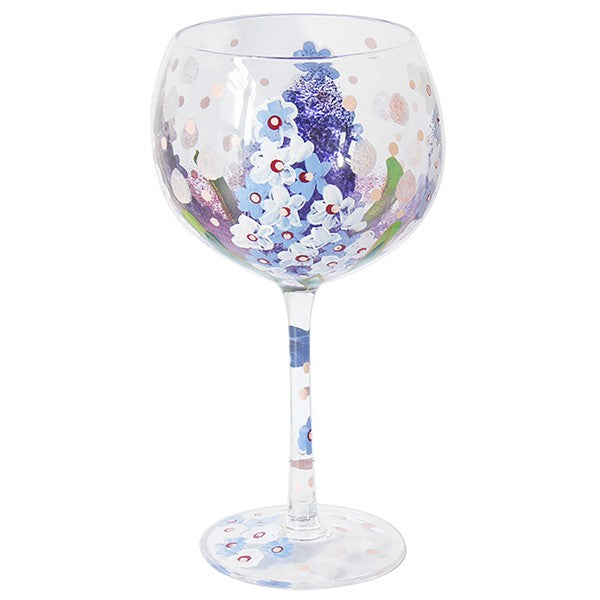 Flower Gin Glass Delphiniums