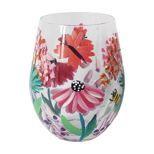 Lynsey Johnstone Hand Painted Wild Garden Gin Glass