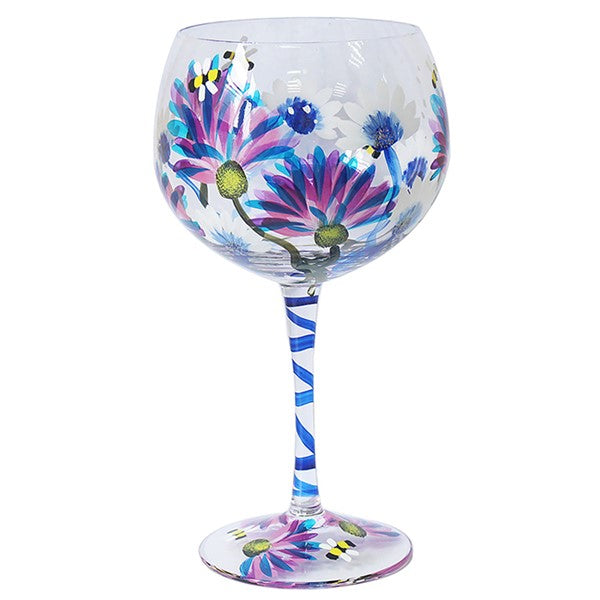 Handpainted Glass Gin Thistle Glass