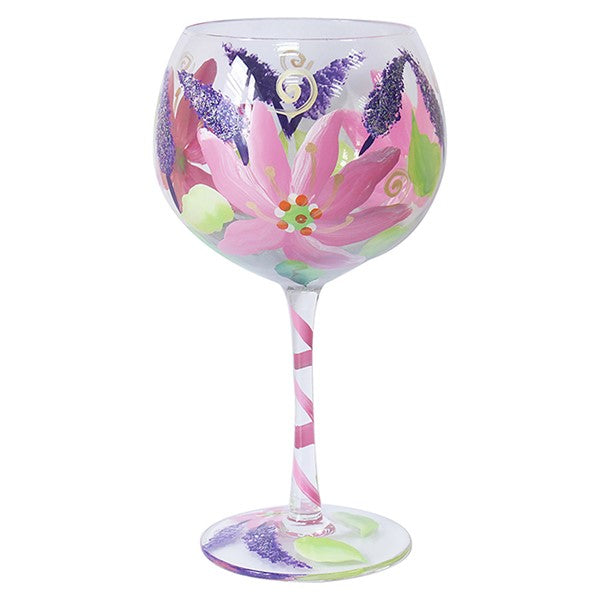 Handpainted Glass Gin Lilies Glass