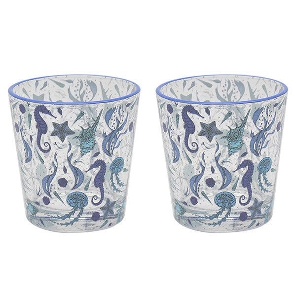 Sealife Ceramic Glasses Set Of 2