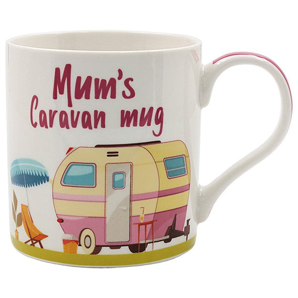 Mum's Caravan Mug Pink