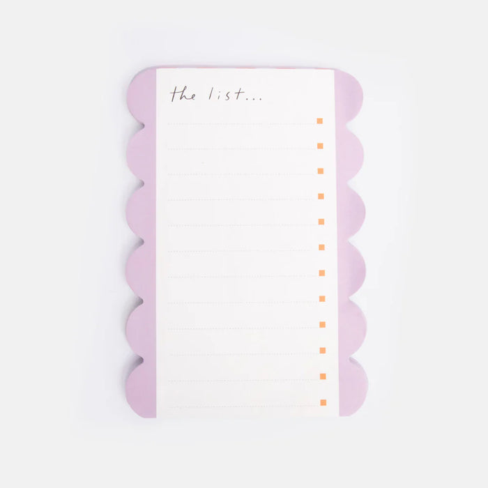 Caroline Gardner Lilac Scallop Edge List Pad