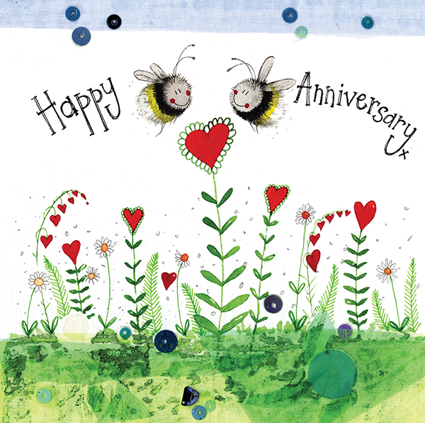 Alex Clark Happy Anniversary Bees Card