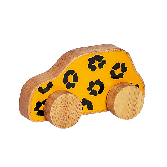 Lanka Kade Wooden Leopard Print Car Push Along