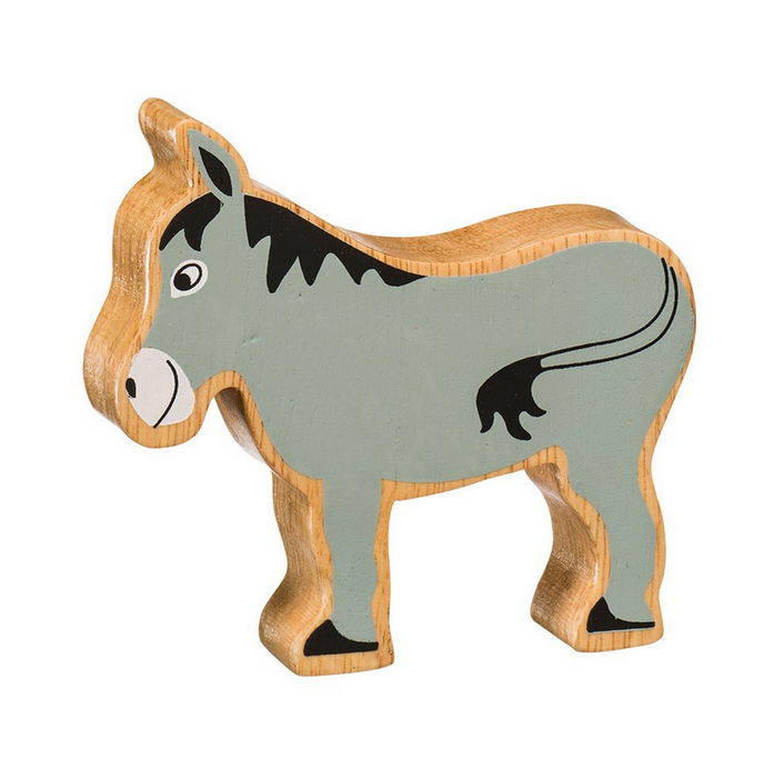 Lanka Kade Wooden Toy Natural Grey Donkey