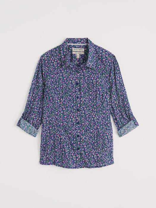 Seasalt Women's Larissa Shirt In Flax Flower Bright Orchid