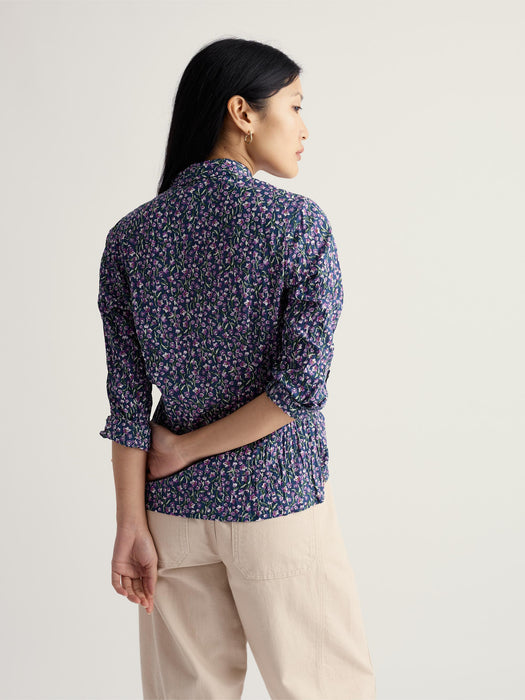 Seasalt Women's Larissa Shirt In Flax Flower Bright Orchid