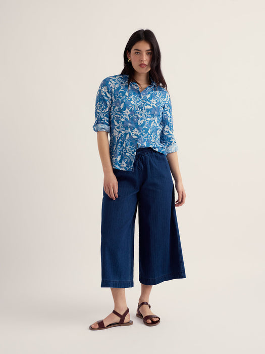 Seasalt Women's Larissa Shirt In Winding Meadow Sailboats