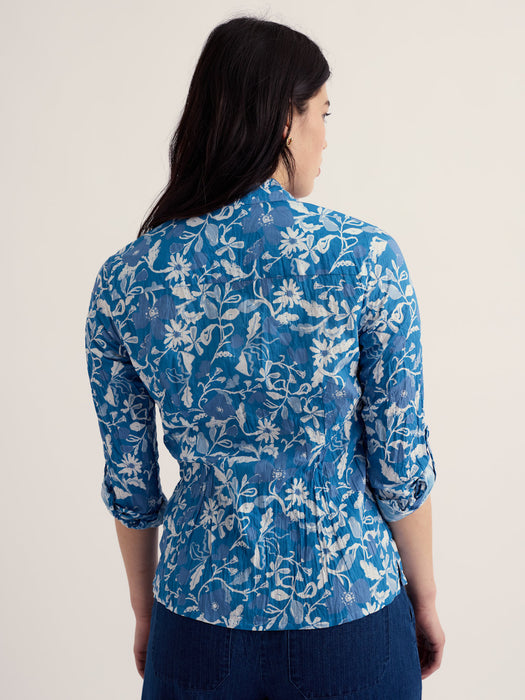 Seasalt Women's Larissa Shirt In Winding Meadow Sailboats