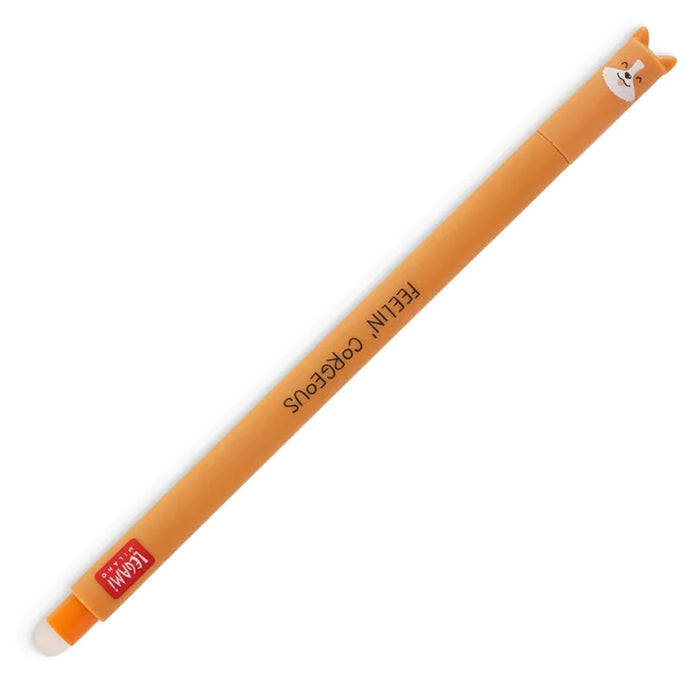 Legami Erasable Black Corgi Gel Pen