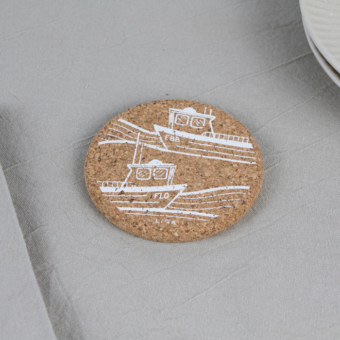 Liga Ebb & Flo Round Single White Coaster