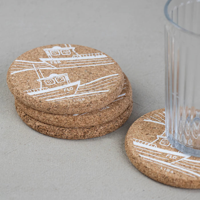 Liga Ebb & Flo Round Single White Coaster