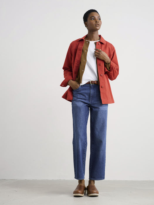 Seasalt Women's Long Field Jacket In Dark Cinnamon