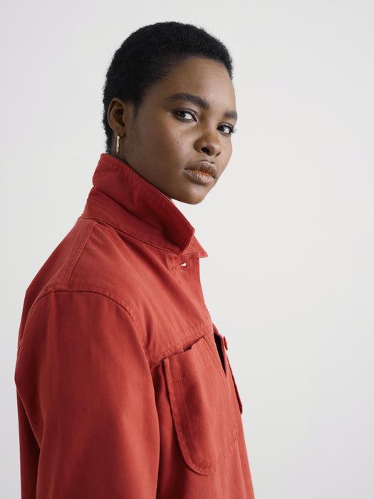 Seasalt Women's Long Field Jacket In Dark Cinnamon