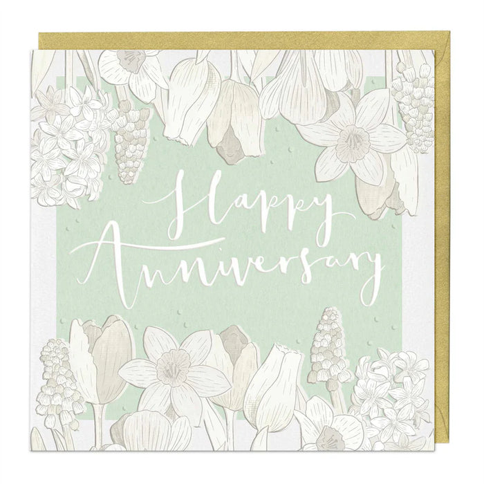 Whistlefish Happy Anniversary Floral Luxury Card