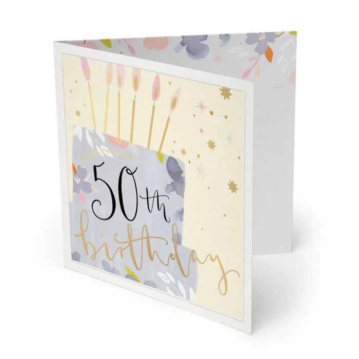 Whistlefish 50th Luxury Birthday Card