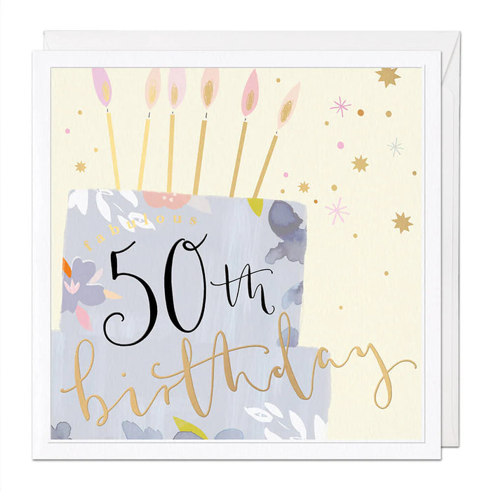 Whistlefish 50th Luxury Birthday Card