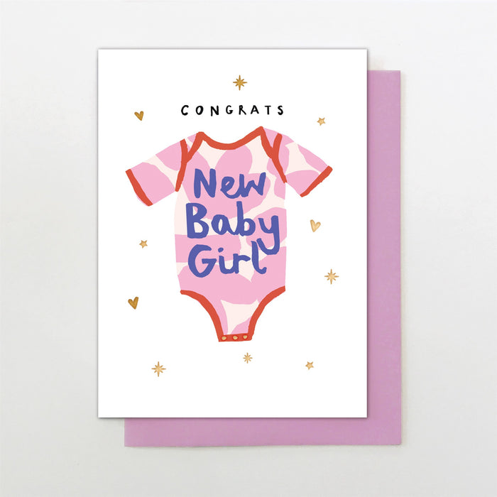 Stop the Clock New Girl Babygrow Card