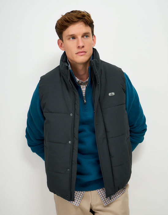 Crew Clothing Men's Sherpa Lined Newport Gilet In Dark Pine