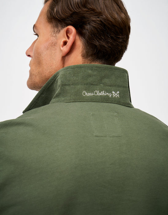Crew Clothing Men's Rugby Sweatshirt in Heritage Olive