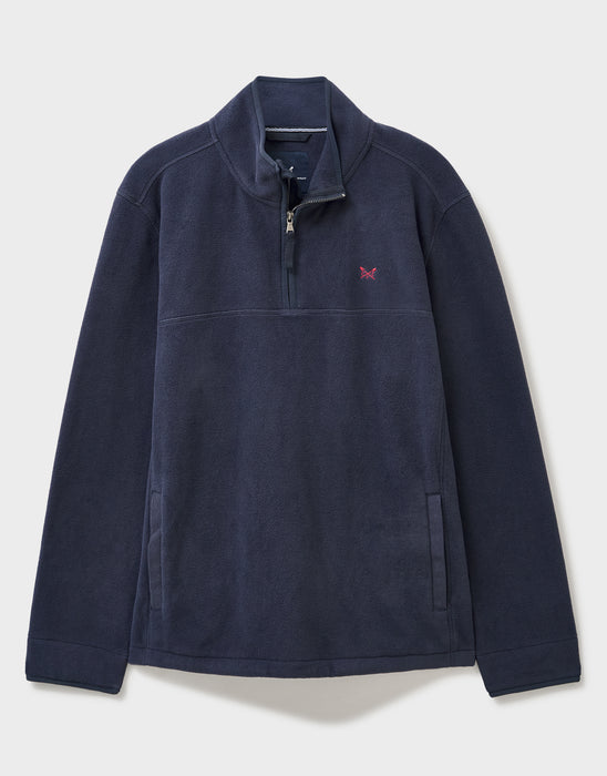 Crew Clothing Mens Aldringham Half-Zip Sweatshirt in Heritage Dark Navy
