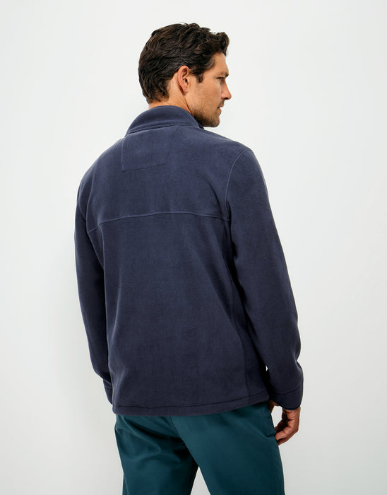 Crew Clothing Mens Aldringham Half-Zip Sweatshirt in Heritage Dark Navy