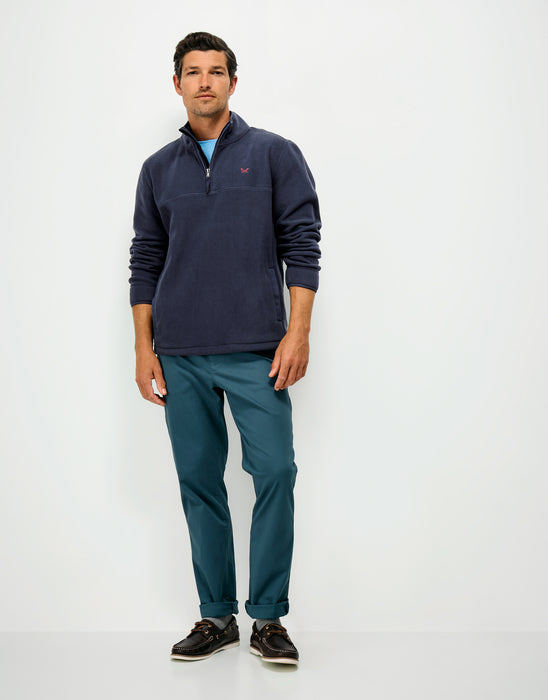 Crew Clothing Mens Aldringham Half-Zip Sweatshirt in Heritage Dark Navy